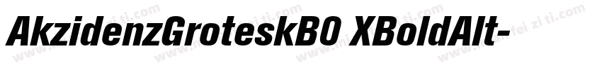 AkzidenzGroteskB0 XBoldAlt字体转换